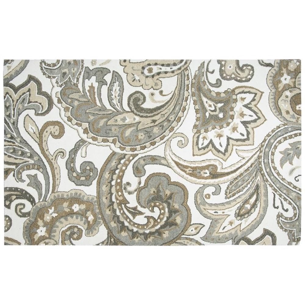 Rizzy Home Alora Decor Makalu 9' X 12' Paisley Beige/Natural Hand-Tufted Area Rug