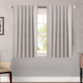 H.Versailtex Blackout Curtains Thermal Insulated Window Treatment Panels Room Darkening Blackout Drapes For Living Room Back Tab/Rod Pocket Bedroom Draperies, 52 X 45 Inch, Stone, 2 Panels