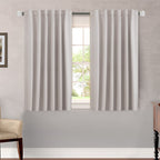 H.Versailtex Blackout Curtains Thermal Insulated Window Treatment Panels Room Darkening Blackout Drapes For Living Room Back Tab/Rod Pocket Bedroom Draperies, 52 X 45 Inch, Stone, 2 Panels