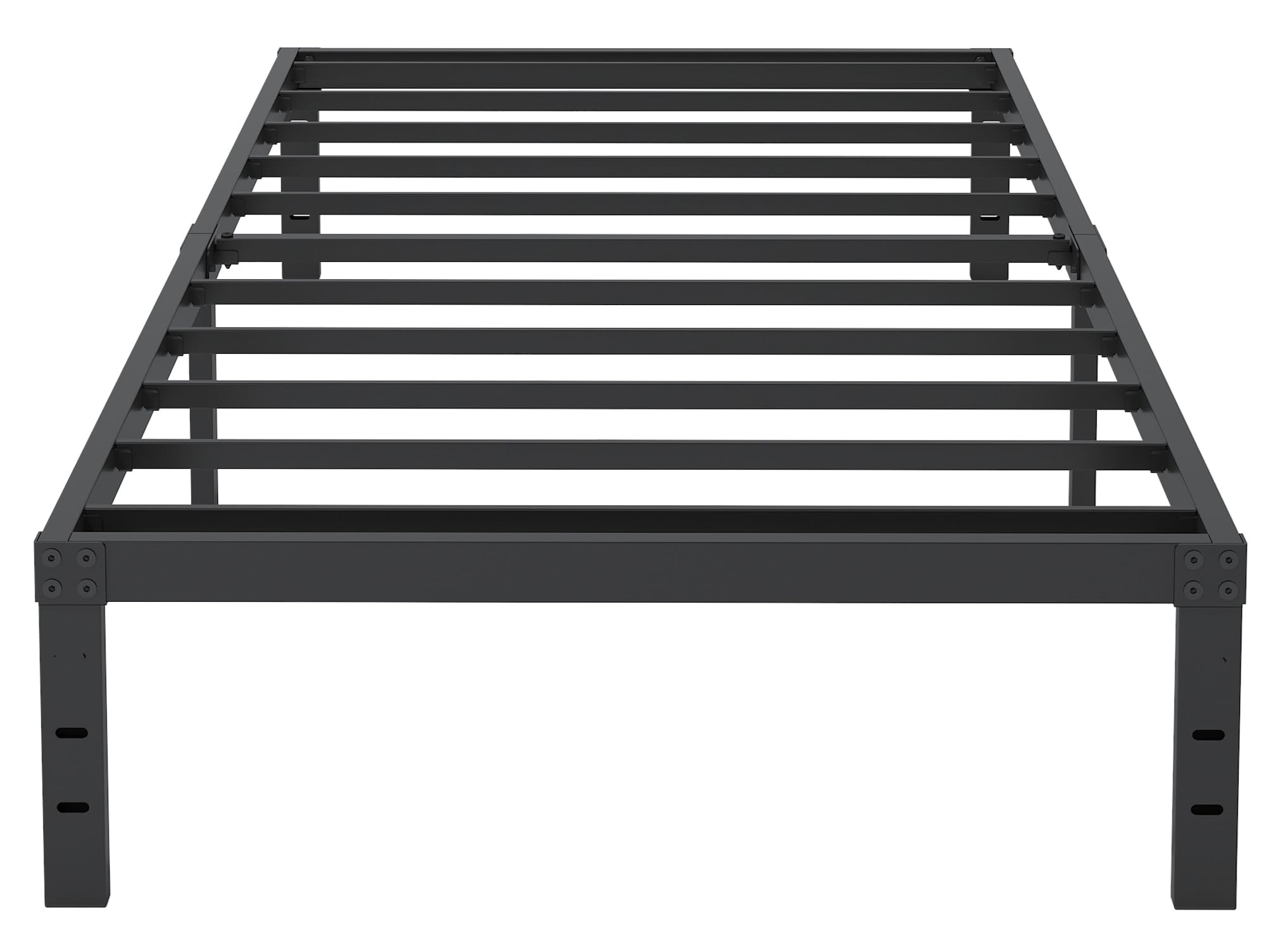 Cieemine 10 Inch XL Twin Bed Frames, Platform Metal Bed Frame Twin XL Size Heavy Duty Steel Slat Mattress Foundation, No Box Spr