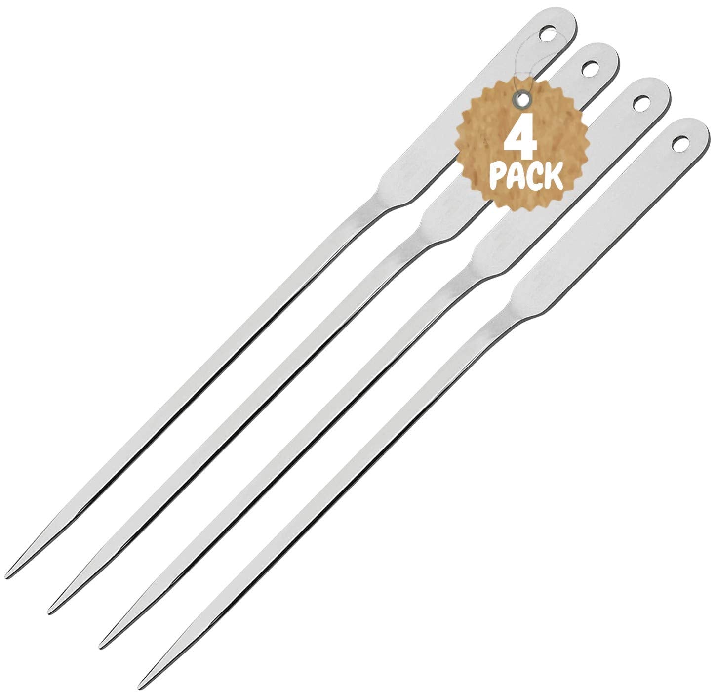 1Intheoffice Letter Opener, Stainless Steel Envelope Opener, Stainless Steel Hand Envelope Slitter (4 Pack)