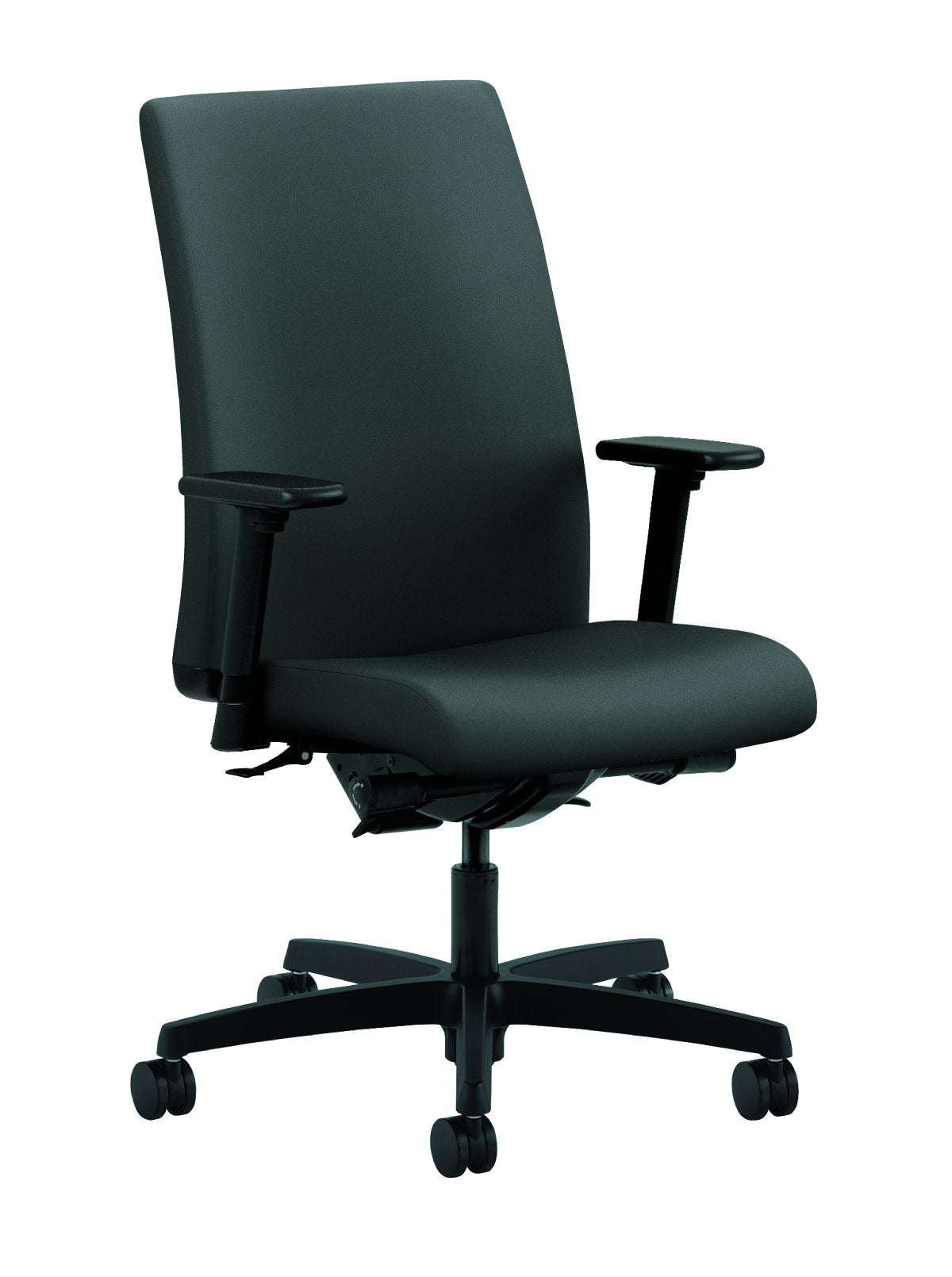 Hon Ignition Series Mid-Back Work Chair - Upholstered Computer Chair For Office Desk, Iron Ore (Hiwm3)