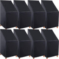 Tudomro 8 Pcs Stacking Outdoor Chair Covers Waterproof Black 210D Outdoor Patio Furniture Covers High Back Patio Chair Covers Wi