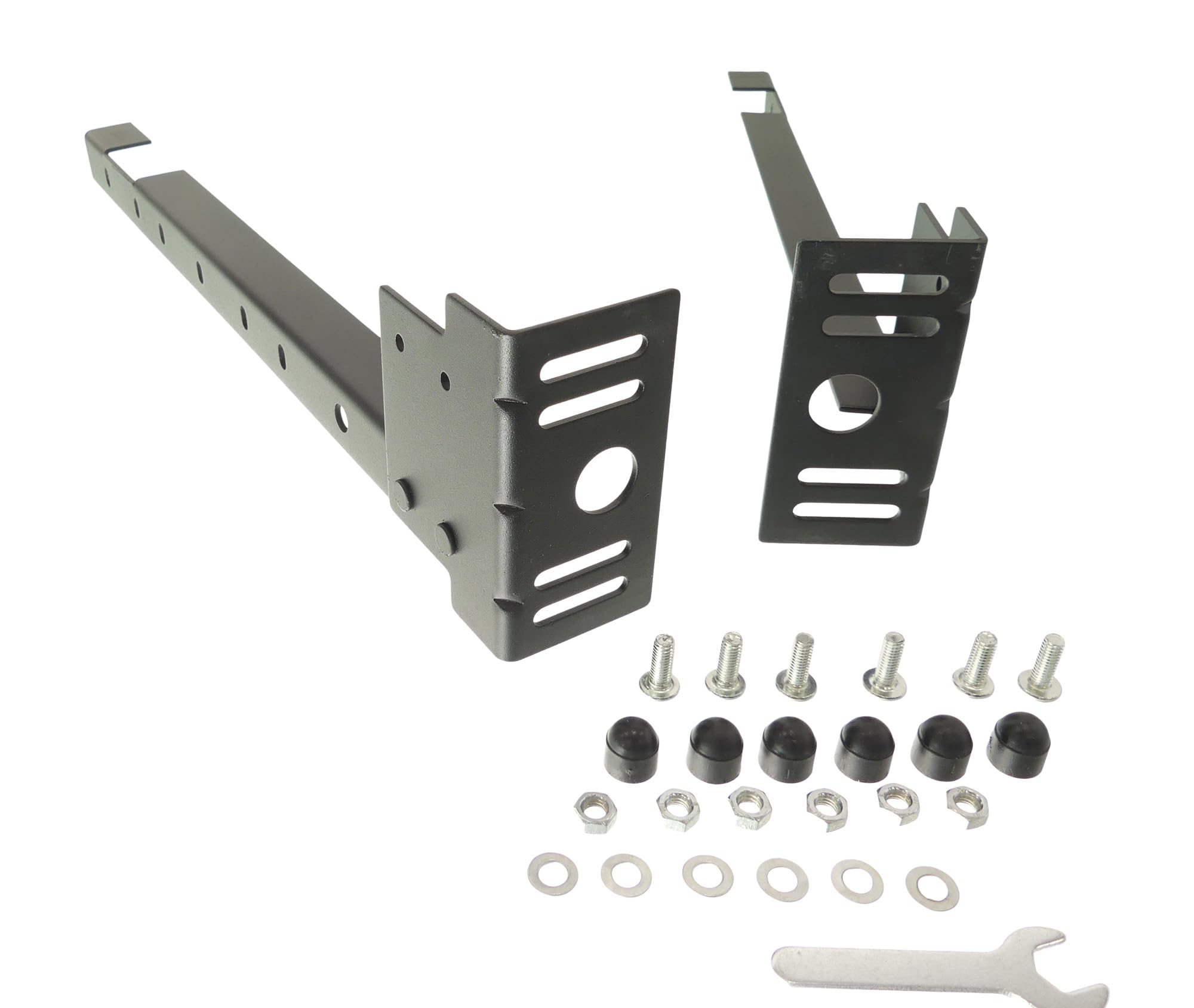 Tech Team #00712 Bed Frame Extension Set, Extend a Metal Bedframe to Meet a Headboard or Footboard, 2 Pieces, Hardware Included
