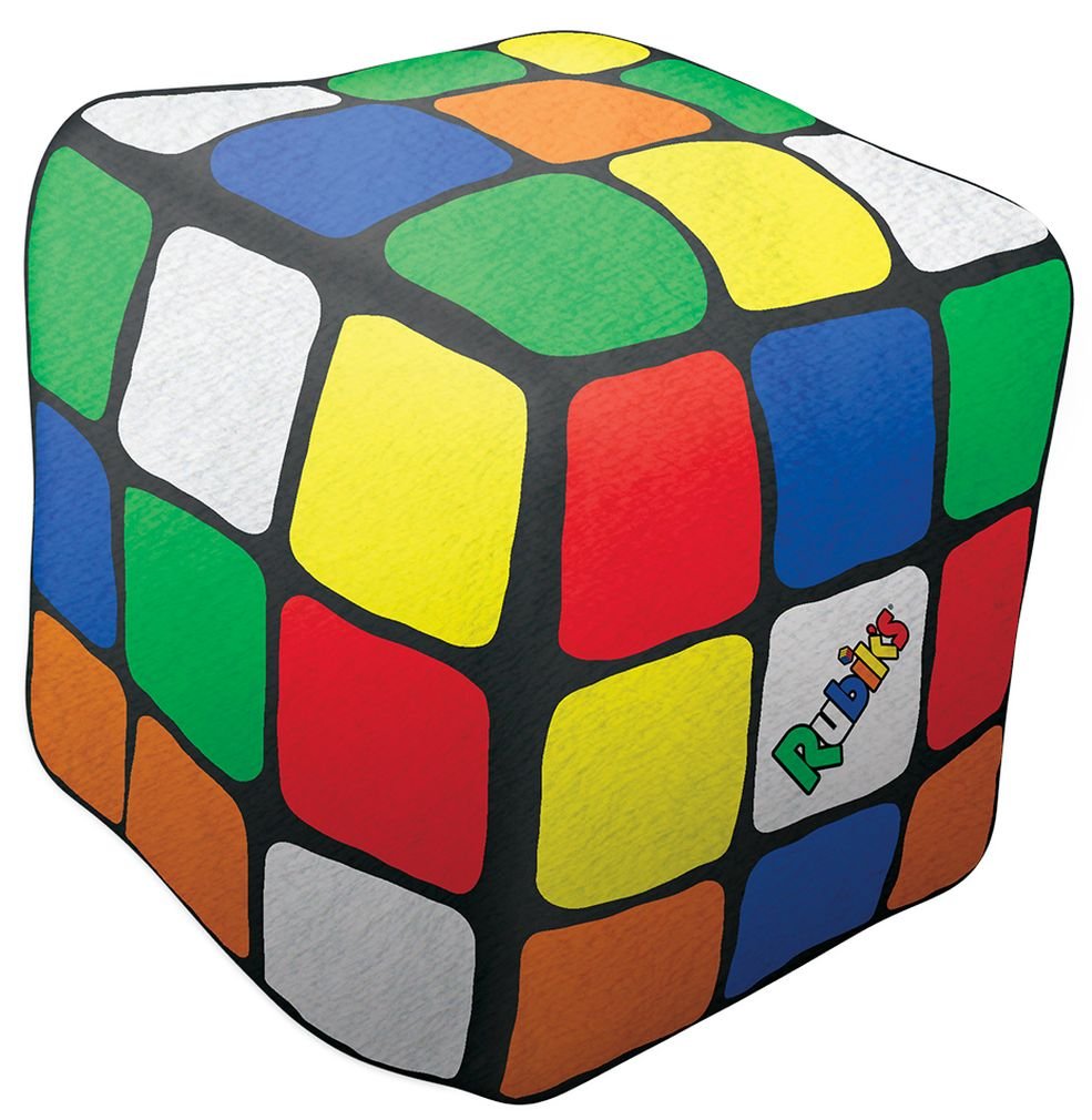 Iscream Old School! Rubik'S Cube Shaped 11' X 11' X 11' Accent Throw Pillow