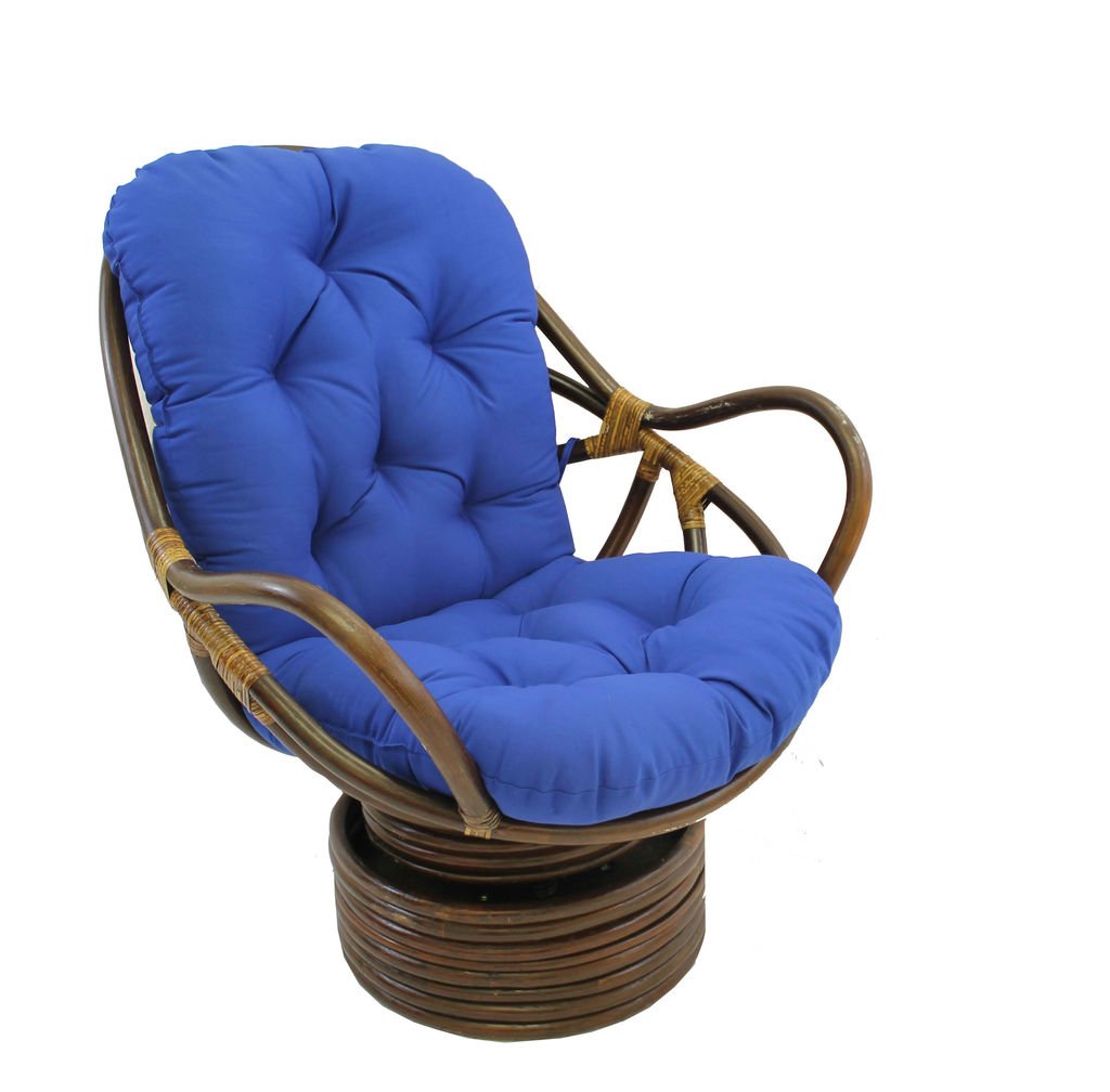 International Caravan Furniture Piece Swivel Rocker with Twill Cushion