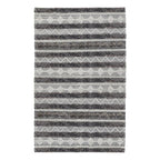Kosas Home Tonopah 96 x 120 Geometric Polyester Fabric Area Rug in Ivory/Gray
