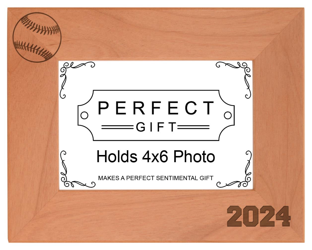 Personalized Gifts Softball Coach Gift 2024 Sports Team Photo Frame Wood Engraved 4x6 Landscape Picture Frame