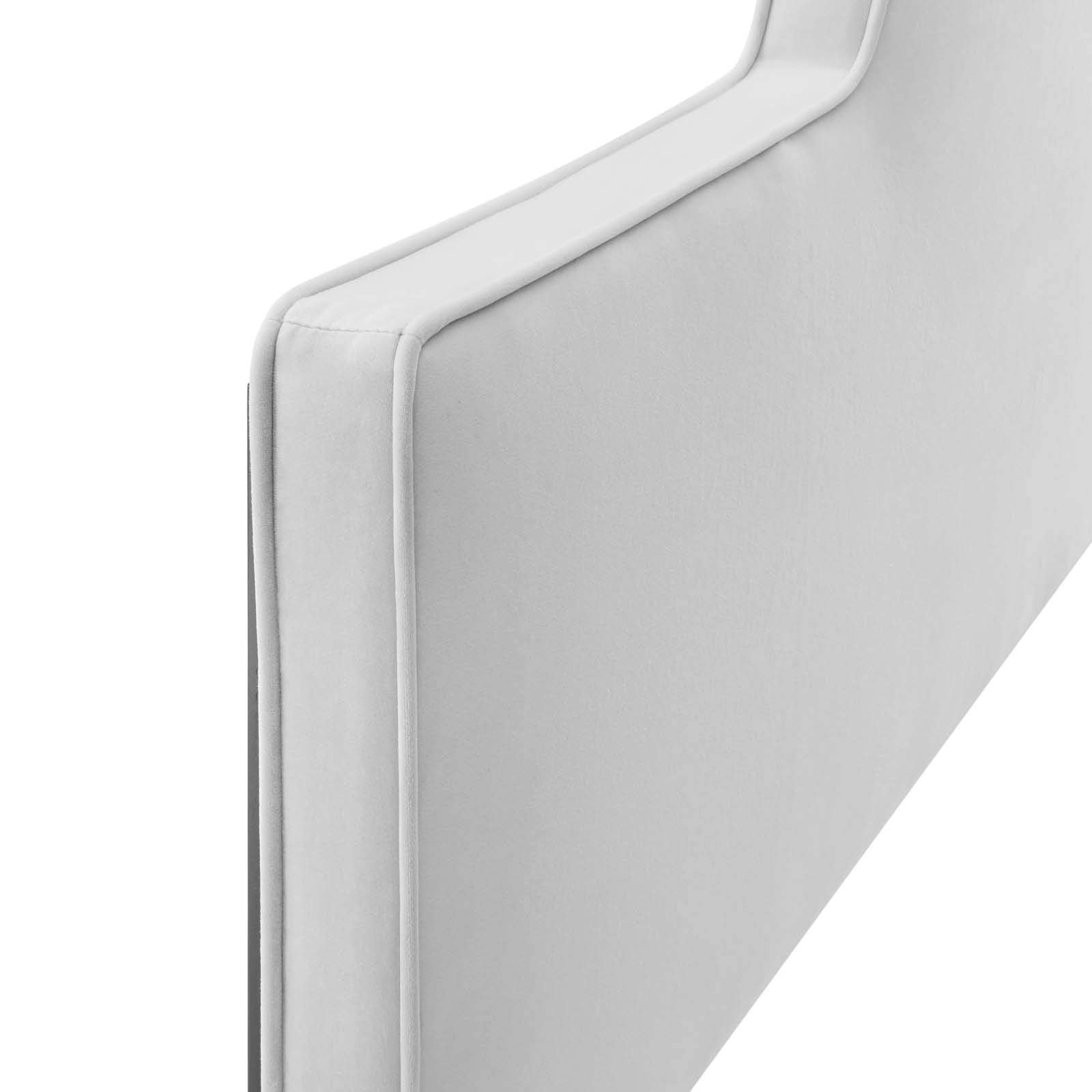 Modway Dawn Performance Velvet Headboard, King/Ca King, Light Gray
