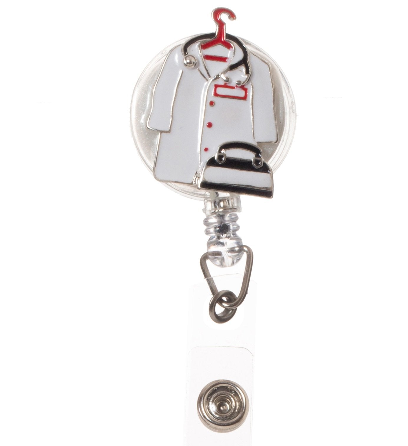 Artisan Owl - Doctor'S Coat Retractable Id Badge Reel With Clip For Doctors And Medical Personnel