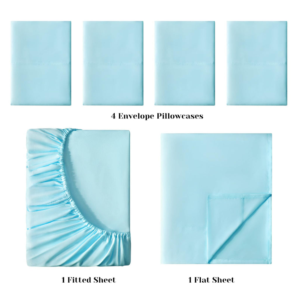 Bysure 6 Pieces Bed Sheets Set(King, Terracotta) - Hotel Luxury Super Soft 1800 Thread Count 100% Microfiber Sheets With Deep Po