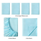 Bysure 6 Pieces Bed Sheets Set(King, Terracotta) - Hotel Luxury Super Soft 1800 Thread Count 100% Microfiber Sheets With Deep Po