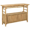 vidaXL Console Table with Door Natural 31.50 x 13.78 x 29.53 in Bamboo
