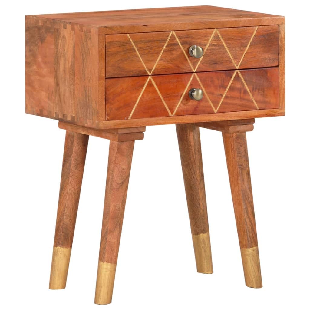 vidaXL Bedside Cabinet 16.9&quot;x11.8&quot;x22.8&quot; Solid Mango Wood