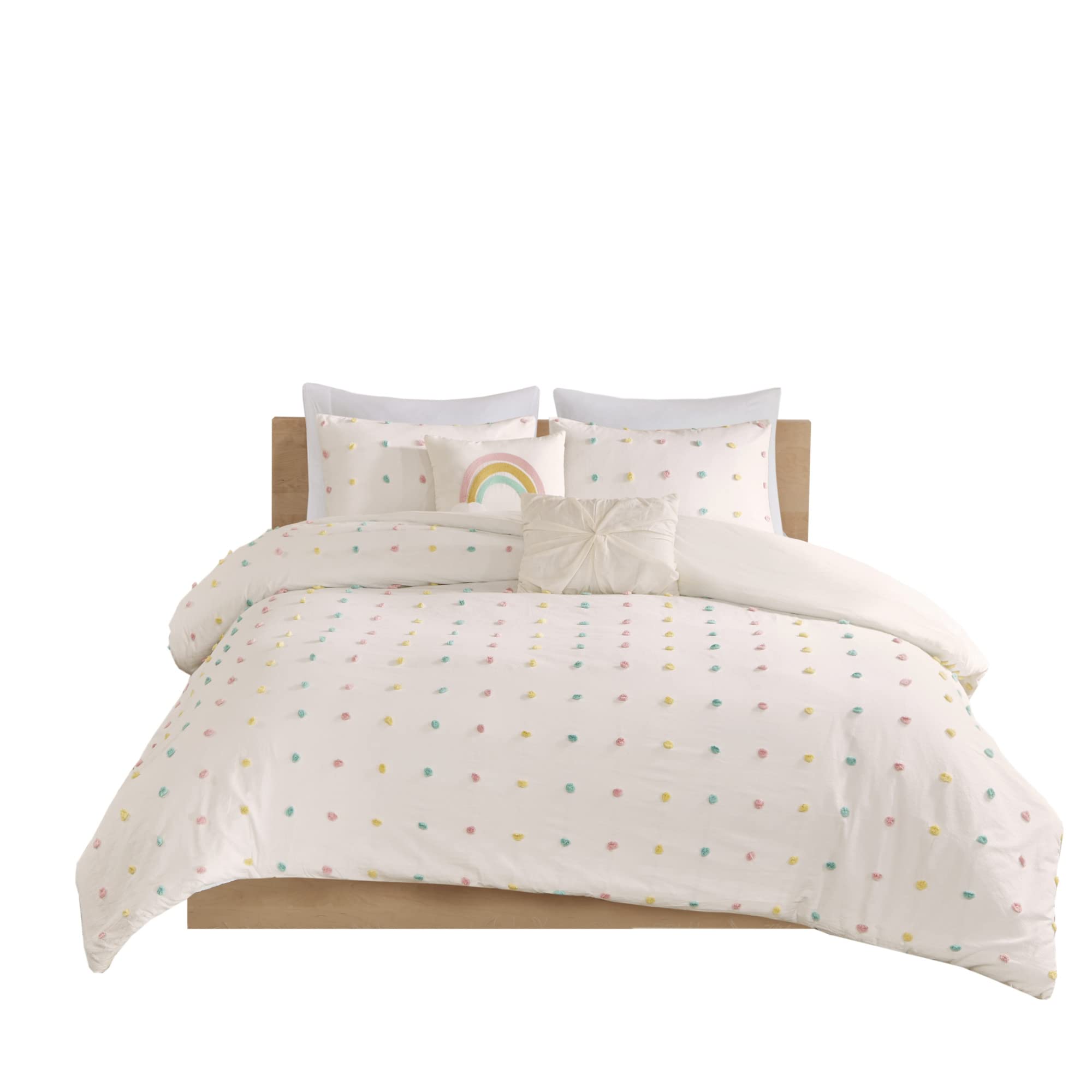 Urban Habitat Kids Cotton Jacquard Pom Comforter Set, Full/Queen, Callie Multi