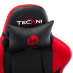 Techni Sport Pc Gaming Chair With Foam Seat And Padded Arms, Reclining Office Chair With Height And Tilt Adjustable, Red