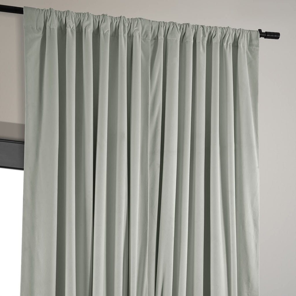 Hpd Half Price Drapes Signature Velvet Thermal Blackout Curtains For Living Room 96 Inch Long (1 Panel) Rod Pocket Insulated Blackout Curtains For Bedroom Window Curtains, 100W X 96L, Reflection Grey