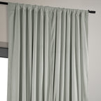 Hpd Half Price Drapes Signature Velvet Thermal Blackout Curtains For Living Room 96 Inch Long (1 Panel) Rod Pocket Insulated Blackout Curtains For Bedroom Window Curtains, 100W X 96L, Reflection Grey