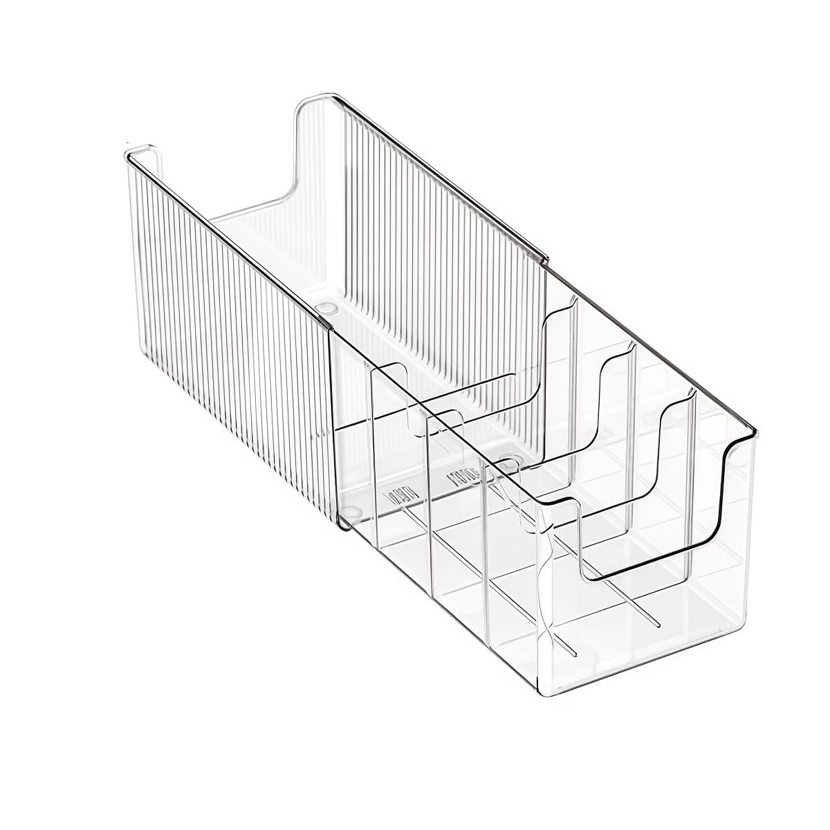 Blurism Clear Acrylic Belt Organizer For Closet Stackable Belt Storage Box With Dividers, Transparent Drawer Organizer For Men 