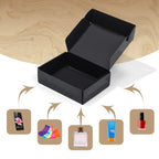 Zbeivan 7X5X2 Black Small Shipping Boxes, 20 Packs Corrugated Cardboard Mailer Boxes For Packaging Small Business Mailing Gifts