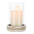 Glasseam Glass Hurricane Candle Holder, Decorative Candle Holders for Pillar Candles, Boho Candle Holders for Table Centerpiece,