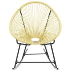 vidaXL Outdoor Acapulco Chair – Comfortable and Stylish Poly Rattan Outdoor Chair in Beige Color – Easy-Clean, Weather-Resistant, and Durable