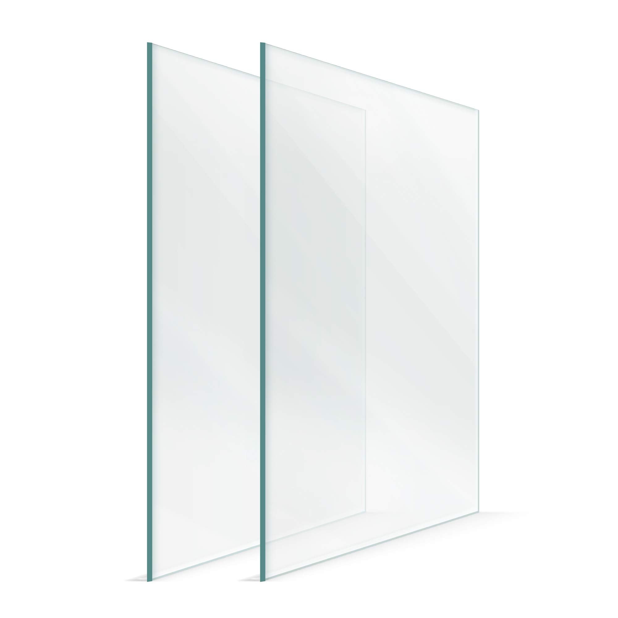FrameStarr 4x6 Glass (Crystal Clear, 2 Pack), Picture Frame Replacement Glass for 4 x 6 Picture Frames, Real Glass Cover Sheets