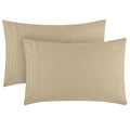 Mellanni Pillow Cases - Luxury, Extra Soft, Cooling Pillow Covers - 2 Pc Iconic Collection Pillowcases - Envelope Closure (King 20' X 40', New Beige)