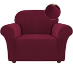 Turquoize Stretch Sofa Slipcover Chair Slipcover 1 Piece Chair Covers For Living Room Armchair Covers Slipcovers With Jacquard Fabric And Elastic Bottom Pet Furniture Protector (Armchair, Burgundy)