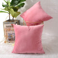 Linenovation Decorative Velvet Square Cushion With Cushion Cover Throw Pillow Cover For Living Room Couch Diwan Single Seater So