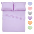 Best Season Cotton Queen Size Sheet Set (Lavender Color) 4 Piece - 100% Cotton Sheets Set, Soft Cotton Bed Sheets Sets With Deep