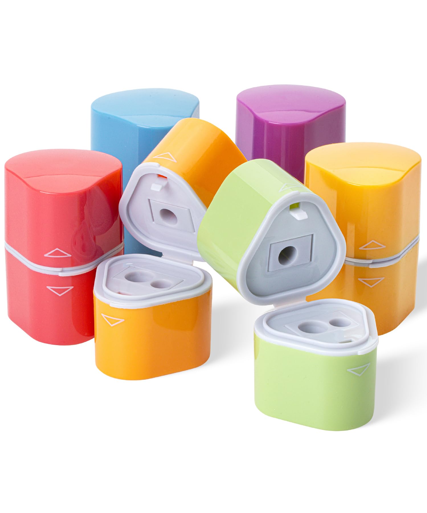 Mr. Pen- Pencil Sharpener For Colored Pencils, 6 Pack, 3 Hole, Pencil Sharpeners Manual, Handheld Pencil Sharpener