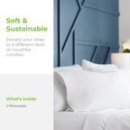 Classic Bamboo Pillowcase Set - Beach Linen-Standard By Cariloha For Unisex - 2 Pc Pillowcase