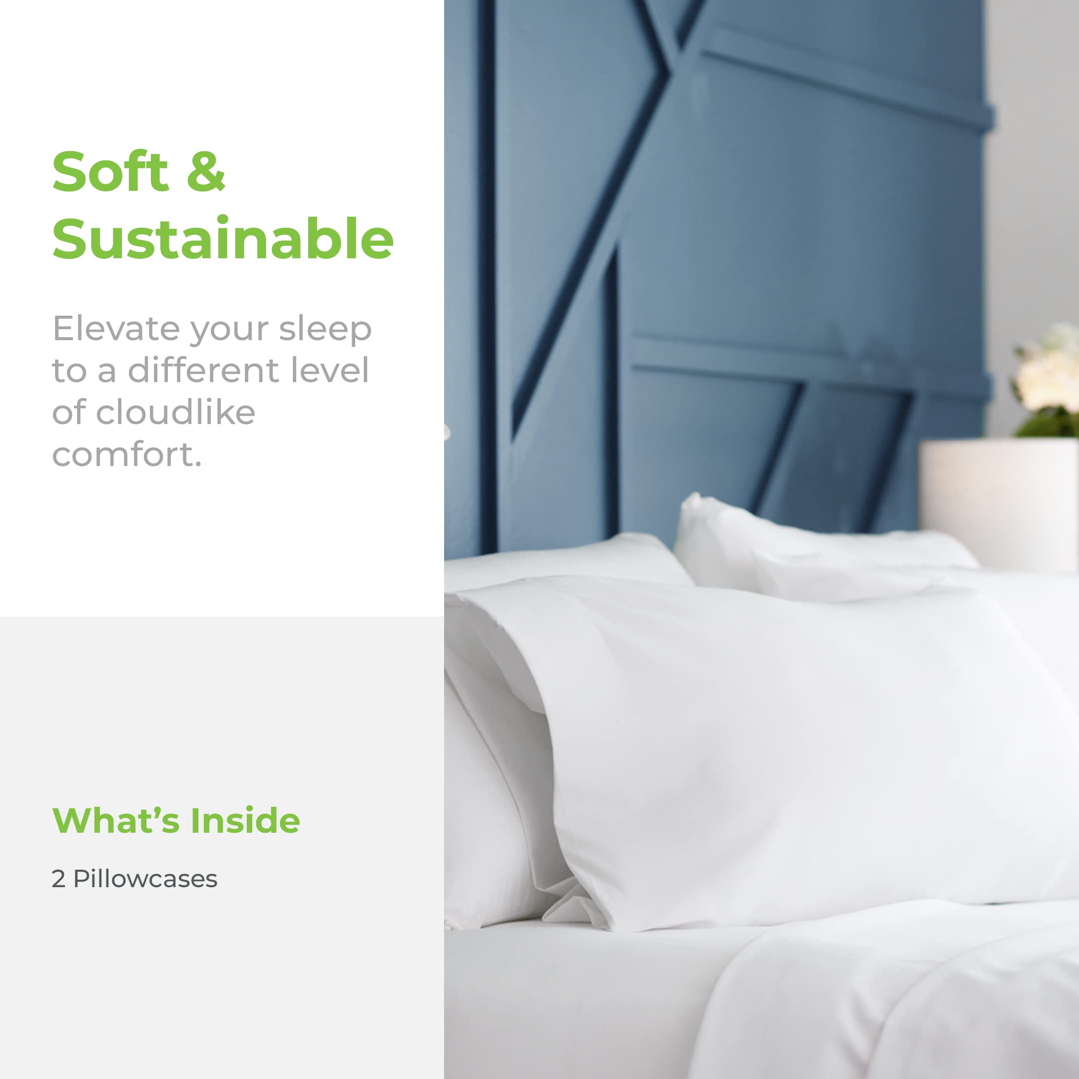 Classic Bamboo Pillowcase Set - Beach Linen-Standard By Cariloha For Unisex - 2 Pc Pillowcase