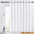 Nicetown Patio Door Curtain Panel - (120 Inches Wide, Pure White, 1 Piece) Nursery & Infant Care Drape, Extra Long 102 Inches Length Curtain For Dining Room