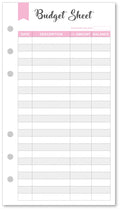 Set Of 90 Sheets Expense Tracker, 6-Hole Punched Budget Sheets For A6 Budget Binder, 3 3/4' X 6 3/4'