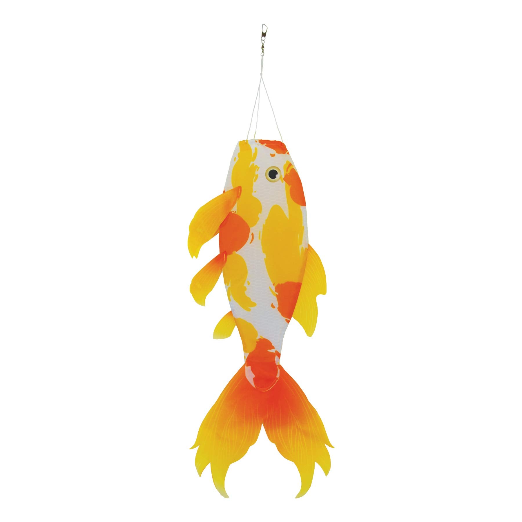 In The Breeze 5155 Yellow Koi 30-Inch Fish Windsock-Realistic Fishsock