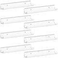 Lifewit Floating Shelves For Vinyl Record, 8 Pack 12' Clear Acrylic Wall Shelf Room Decor For Book/Photo/Picture/Makeup Display In Bedroom, Living Room, Bathroom Storage And Organization