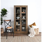 Kosas Home Quincy Transitional Reclaimed Pine Display Cabinet in Brown