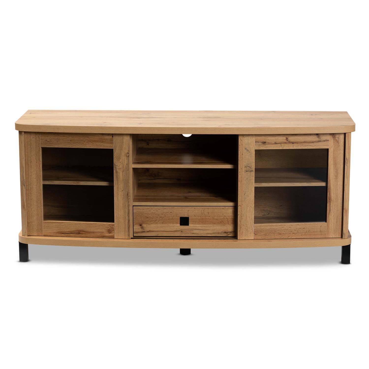 Wholesale Interiors Baxton Studio Walda Oak Brown Finished Wood 1-Drawer TV Stand