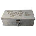 Crevita Stainless Steel Storage Boxes, Cash Peti, Pooja Peti, Organizer, Vanity & Safe Locker Box (Medium) Size9 Inch.