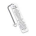 Valentines Gift For Teen Girls, To My Daughter Gift, Daughter Birthday Gift, Engraved Bookmark For Daughter, Wedding Gift For Da