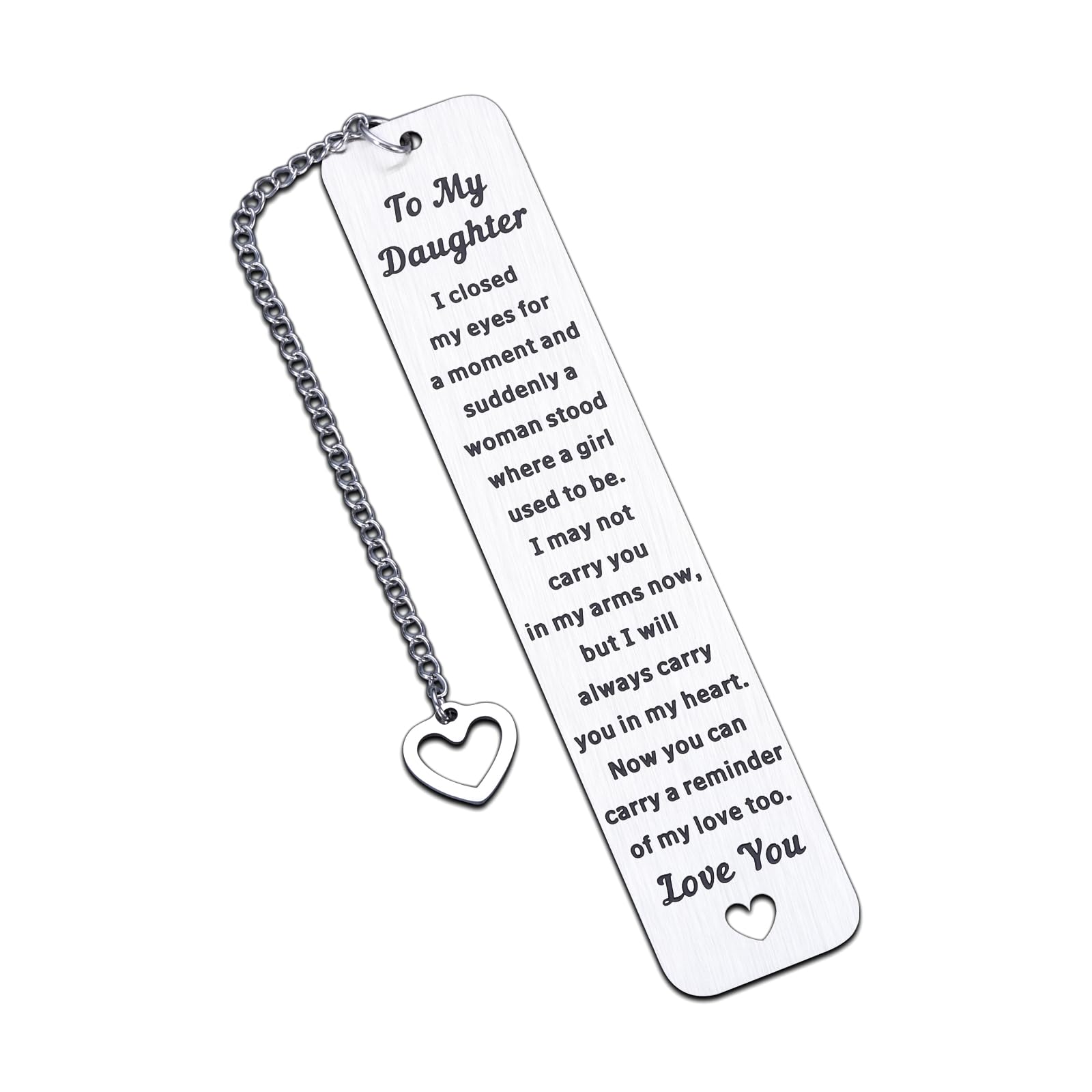 Valentines Gift For Teen Girls, To My Daughter Gift, Daughter Birthday Gift, Engraved Bookmark For Daughter, Wedding Gift For Da