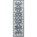 Alora Decor Napoli 2'6" X 8' Traditional Motifs Blue/Ivory Hand-Tufted Area Rug