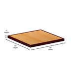 Flash Furniture 36'' Square 2-Tone High-Gloss Cherry / Mahogany Resin Table Top With 2'' Thick Drop-Lip