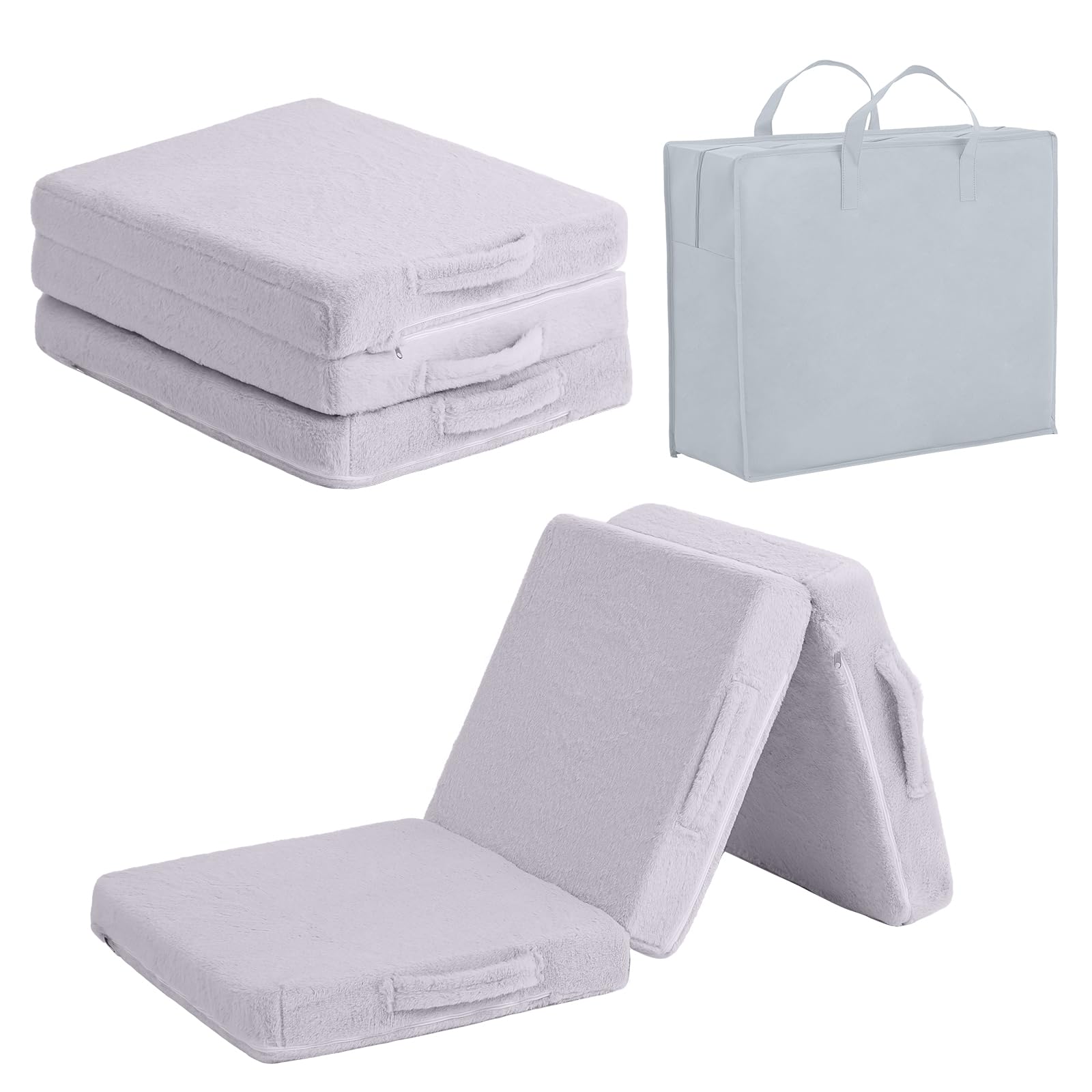 Tiita Toddler Foldable Floor Mattress, Small Floor Nap Mat For Sleeping Daycare, Trifold Kids Futon Mattress, Portable Tri Foldi