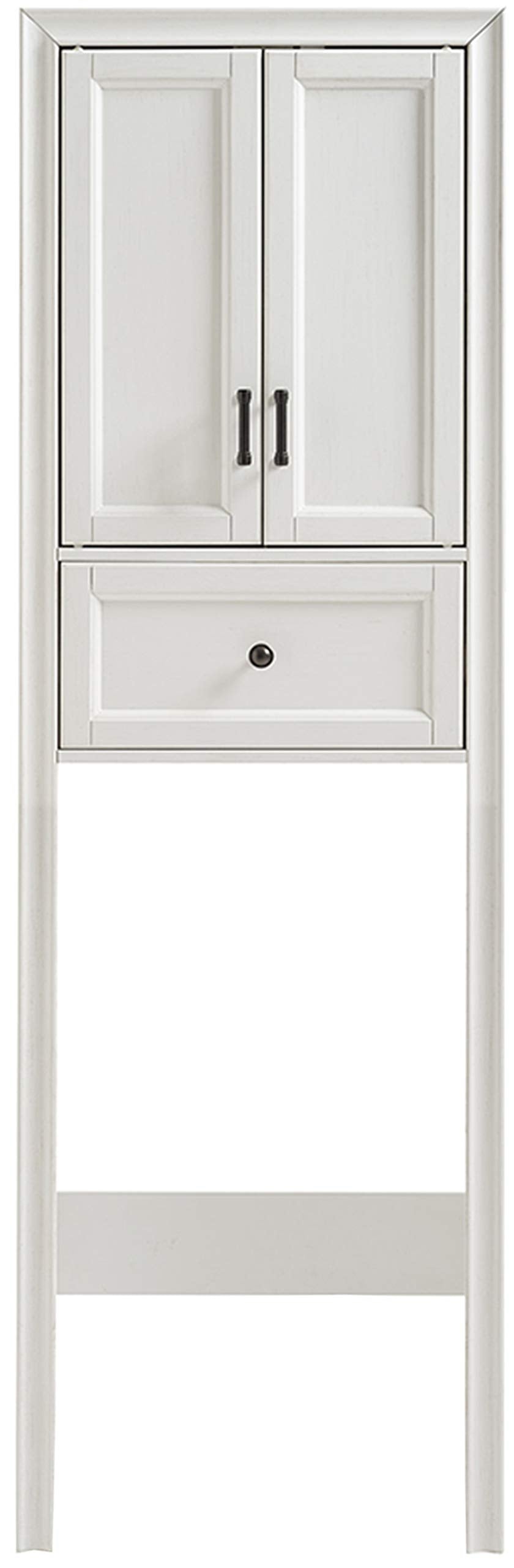 Crosley Furniture Tara Over The Toilet Storage Cabinet And Bathroom Organizer With A Drawer And Shelves, Vintage White