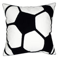 Decopow Embroidered Soccer Throw Pillow Cover,Square 18 Inch Decorative Canvas Pillow Cover For Soccer Room Decor(Cover Only)