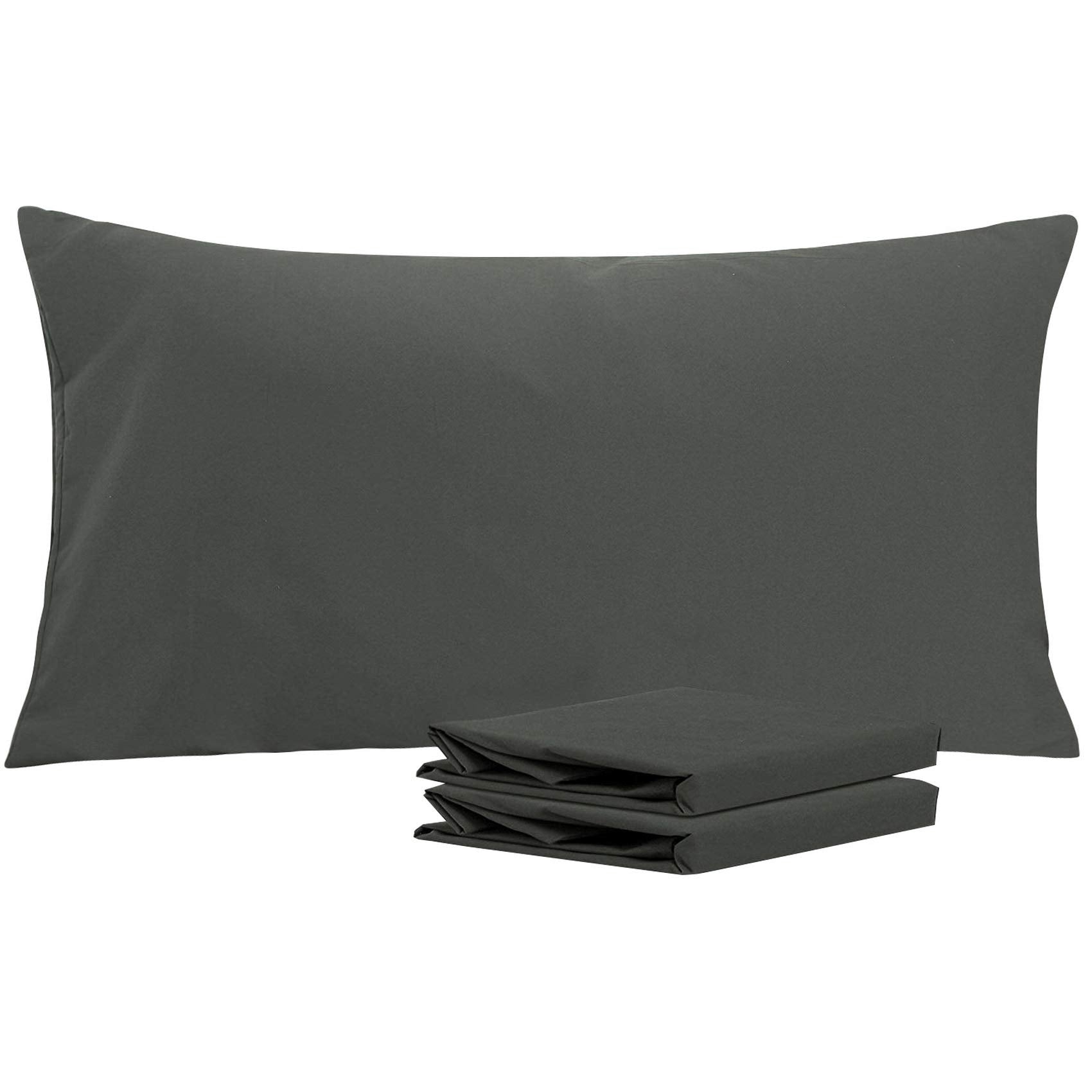 Ntbay King Pillowcase Set - 2 Pack Brushed Microfiber 20X36 Pillowcases - Soft, Wrinkle-Free, Fade-Resistant, Stain-Resistant, D