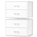Fixwal Closet Drawers for Clothes, 2 Pack, 4 Drawers Stackable, 21.2 Wide